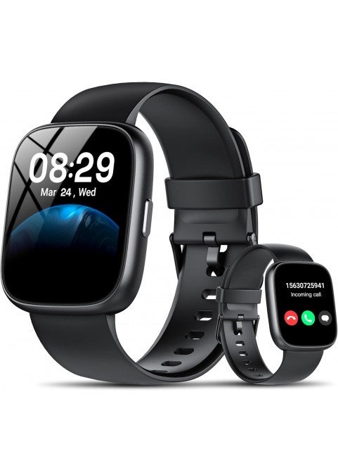 Smart Watch-1.83" HD Touchscreen Fitness Tracker with Bluetooth Calling-Balck