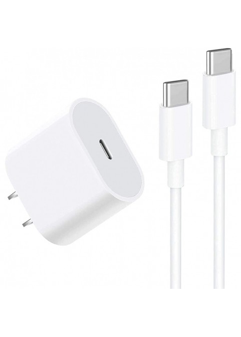 Charger with USB C to C Charging Cable(Single shot is not delivered)